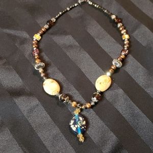 Handmade beaded necklace. Unique.